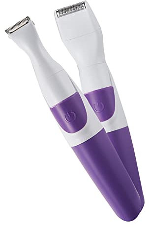 Rasoio Cordless per Bikini Donna, 2 in 1 Rifinitore per Depilazione Sicuro Portatile Impermeabile Rifinitore Viola per Rasatura Liscia Rifinitore per Depilazione Zona Bikini
