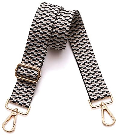 Ersatzriemen für Geldbörsen, breiter Schultergurt, Schulterriemen für Taschen, Geldbörsenverlängerung, Zubehör, Gitarrengurte, Goldfarbene Schnalle, 378 cm, einfach