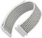 WOCCI 18mm Sportivo Cinturino in Nylon, Cinturini per Orologi a Sgancio Rapido per Uomo e Donna (Bianco/Grigio)