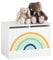SoBuy KMB70-W Kinder Spielzeugtruhe Spielzeugkiste mit Deckel Aufbewahrungsbox Mit Deckel Spielzeugbox Spielzeug Aufbewahrung Kinder Weiß BHT ca.: 62x44x40cm
