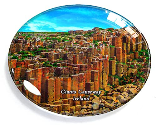 Giants Causeway Irland Magnet für Kühlschrank, Gefrierschrank, Souvenir, Dekorationen, oval, Kristallmagnet, Küche, Whiteboard