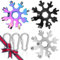 Atuoxing 3 Stück Snowflake Multitool, Adventskalender Füllung Kleine Geschenke für Männer, 18-in-1 Schneeflocken Multitool Werkzeug Weihnachtsgeschenke für Männer