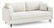LIKMA 3 Sitzer Sofa Mara 209 cm mit Schlaffunktion und Bettzeugbehälter, Bouclé Schlafsofa mit Bettkasten, Moderne Couch, Sofagarnituren, Bettsofa Farbe: Weiß, Stoff: Lambi 7