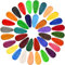 Nadinsta 36 Colores Ceras de Colores, Crayones Peques Lavables y Seguros, Lápices de Cera Colores Brillantes Material Escolar Fáciles de Agarrar para Colorear y Pintar Suministros de Arte