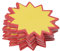 QUARKZMAN Blanko-Verkaufsschilder mit Stern-Design, fluoreszierende Preisschilder in Sternform, 50 x 70 mm Farben für die Preisauszeichnung im Einzelhandel, 100 Stück
