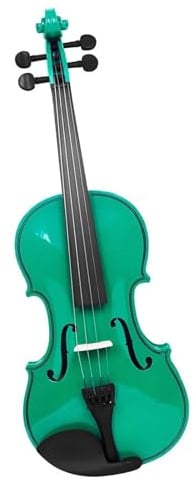 Erwachsenen geige Anfänger Violine Grün 4/4 Massivholz Violinenset Mit Stoffkoffer Bogeninstrument Violine Für Üben