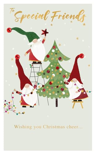 to Special Friends Felt-Tastic Jolly Gonks Hand-Finished Christmas Greeting Card XFTS071