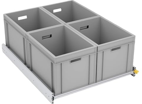Tinobu Auszugsystem für den DIY-Ausbau, Heckauszug für Euroboxen 60x40cm und 30x40cm, Schwerlast (80x60cm)