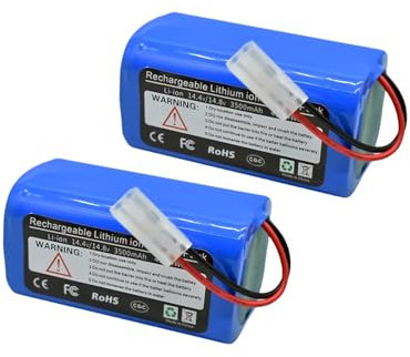 SHGTCOAP Batterie De L’aspirateur. Batterie Li-ION RS-RT900866 14,8 V 3500 MAh. Compatible for Rowenta Tefal Explorer Serie 20 40 60 Aspirateur Robot(2pcs 3500mAh)