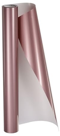 sourcing map HTV Heat Transfer Vinyl 12x8.5ft Roll PU Rose Gold | Iron on Vinyl,for All Cutter Machine, Easy to Cut & Weed