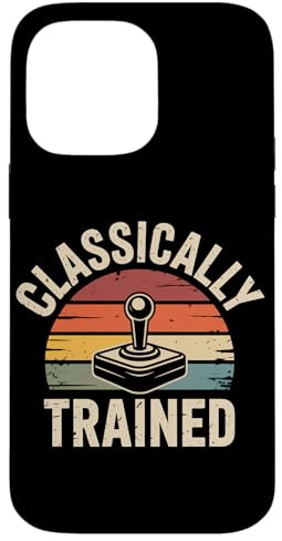 Classically Trained Retro Arcade Gamer Joystick Vintage Case for iPhone 14 Pro Max
