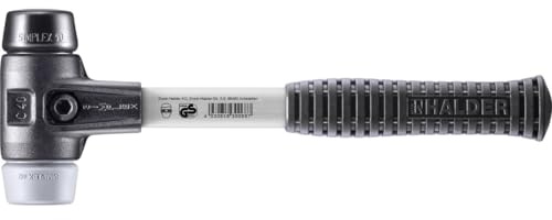 SIMPLEX-Schonhammer, Gummikomposition/TPE-mid; mit verstärktem Tempergussgehäuse und Fiberglasstiel | D=40 mm | 3723.040
