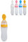 Cucchiaio per Alimenti per Bambini, 1Pc 90mL Silicone Baby Biberon Alimentatore per Ciuccio Neonato Fresh Food Cereal Squeeze Style con Cucchiaio e Coperchio Igienico(orange)