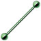 viva-adorno Barbell Piercing Stab Industrial Ohrpiercing Cartilage Stecker Hantel Edelstahl beschichtet Z310i, 1,6x38x5mm, grün