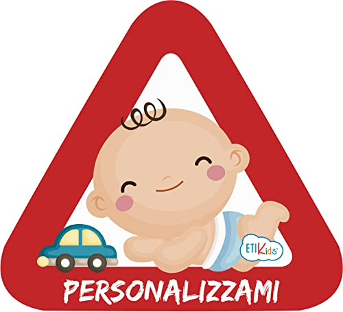 Adesivo Bebe a bordo Personalizzabile per l'auto. Adesivi in vinile Bimbo o bimba a bordo anche per moto. 15 x 13'7 cm. (Ref. 2)