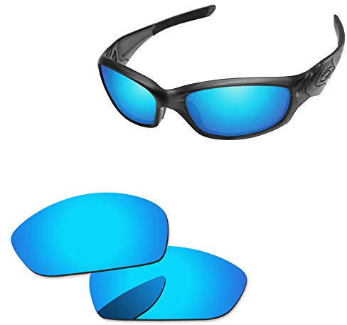 PapaViva Verres de rechange pour Oakley Straight Jacket 2007 Bleu glacier