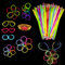WedDecor Premium Glow Sticks with Connectors, 8 Long Glow Sticks Party Packs for Adults, Glow in The Dark Neon Sticks for Necklace and Bracelets for Kids Party Supplies, Halloween Decoration, 213pcs