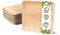 BIOZOYG 50x assiettes en feuille de palmier 25 x 25 cm - Assiettes jetables compostables et naturelles - Vaisselle de fête carrée