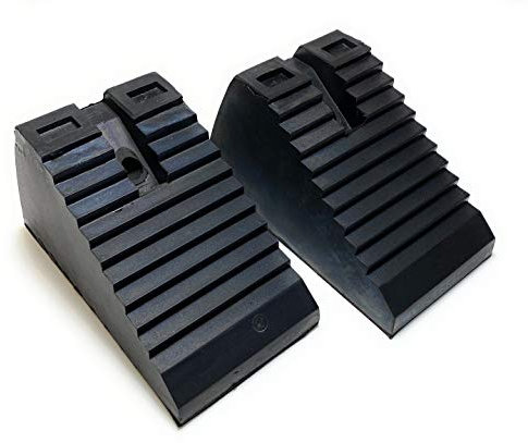 On1shelf Unterlegkeile aus Gummi, robust, für Fahrzeuge, Autos, Wohnwagen, Anhänger, 1,3 kg, 17 x 8 x 9 cm (L x B x H), 2 Stück