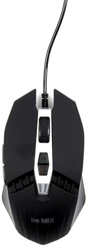 Be Mix - Souris Gamer Filaire - 4000 DPI - 7 Couleurs Changeantes - Dimensions : 6.8 x 12.5 x 3.8 cm HT2025