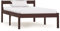 SKM Bettgestell Dunkel Braun Massivholz Kiefer 100×200 cm Braun