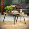 Maison ESTO 2er Set Couchtisch Metall antik Bronze Sofatisch Anstelltische Beistelltische