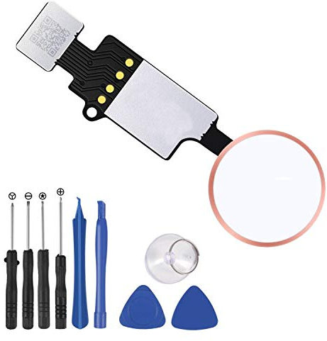 ALMOCN Home Button Replacement for iPhone 7/7 Plus/8/8 Plus with Return Function, No Touch ID,Version 5.0 Home Button Main Key Flex Cable Replacement, with Repair Tools (Rose Gold)