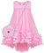 Vestito Bambina Rosa 3D Fiori Senza Maniche A Vita Alta Borsetta Set 5 Anni