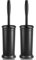 Toilet Brush and Holder 2 Pack, Toilet Bowl Brush with Extra Long Handle, Toilet Scrubber and Covered Holder, Toilet Brushes for Bathroom-Space Saving, Covered Brush, Durable, Deep Cleaning(Black)