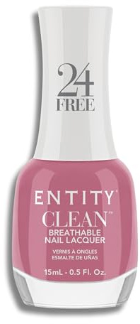 Entity Clean Cashmerely Pink Breathable Nail Lacquer, 0.5 oz, Vegan and Cruelty Free Nail Polish with Added Biotin, Halal Fingernail Polish, Pink Nail Polish.