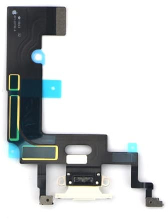 Port d'amarrage avec antenne et Microphone pour iPhone XR, Couleurs:Blanc