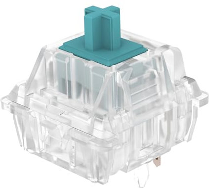 DUROCK T1 Tactile Keyboard Switches, 5 Pins Tactile Switches 67g Gold Plated Spring Heavy Tactile Key Switches Pre-Lubed (DUROCK Clear T1, 90pcs)