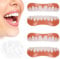 Karjiaja 2 Paare Falsche Zähne Veneers, Furniere Zähne Kosmetische Zahnabdeckung Gefälschte Zähne Provisorische Zahnprothese Künstliche Zähne Zahnersatz Weiß Kosmetische Zähne Temporäre Prothesen
