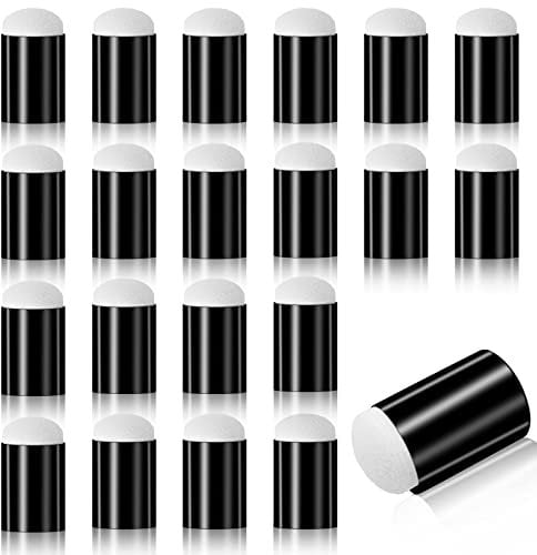 BLMHTWO 20 Black Finger Daubers, Finger Sponge Painting Kit with Soft Sponge, Convenient Washable DIY Ink Pads for Card Making, Stenciling, Painting, Scrapbook