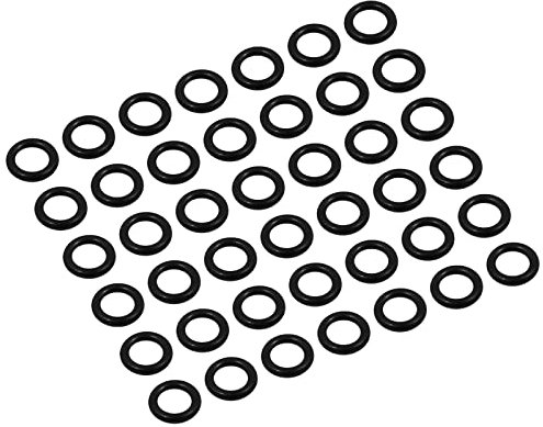 QUARKZMAN 50 Stücke Nitrilkautschuk O-Ring Ersatzgummi Verbindung 5mm x 3mm x 1mm für Wasserhahn Klempner Reparatur Dichtung Verbindung, Schwarz