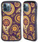 Head Case Designs Violett Paisley Muster Serie 2 Hybride Handyhülle Hülle Huelle kompatibel mit Apple iPhone 12 / iPhone 12 Pro