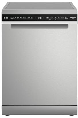 Whirlpool W7F HS41 X Lavastoviglie a Libera Installazione, 15 Coperti, Classe C Inox
