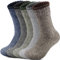 Reamphy 5 paar Herren Merino Thermosocken Socken，Outdoor Warme Wolle Wandersocken, Dicke Wollsocken Atmungsaktiv Wintersocken 47-50