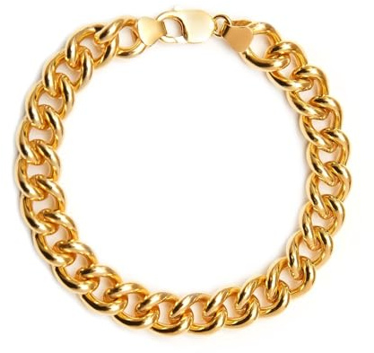 The Jewellery Stockroom Herren-Panzerkettenarmband, 9 Karat (375) Gold, 22,9 cm, 57 g, 23 cm, Gelbgold