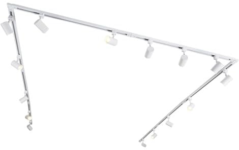 QAZQA - Modern Modernes 1-phasiges Schienensystem Komplettset I Spotlight I Deckenspot I Deckenstrahler I Strahler mit 15 Spot I Spotlight I Deckenspot I Deckenstrahler I Strahler I Lampe I Leuchten w