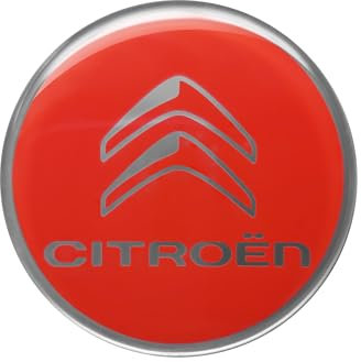 Citroen 3D Logo Aufkleber, Rot, 52 mm