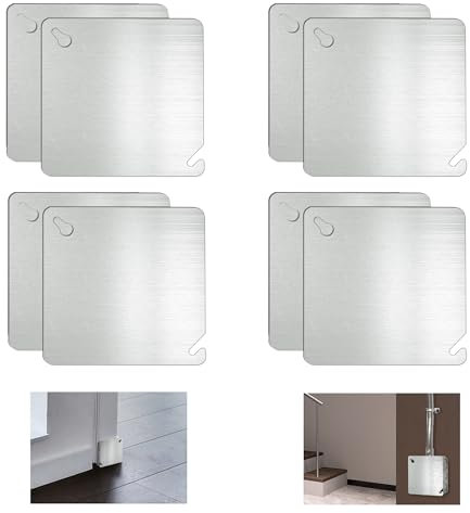 CHOWZZ Metal Electrical Box Cover Plate,Junction Box Covers,4 Inch Square Flat Blank Electric Box Cover, 8 Pcs