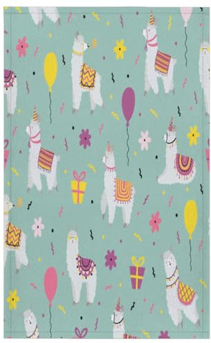 TropicalLife Alpaka Geschenk Süße Küchentücher 45 x 72 cm, Alpaka Küche Geschirrtuch 4 Stück Saugfähiges Wiederverwendbares Küchentuch Geschirrtücher für Zuhause Catering Bar