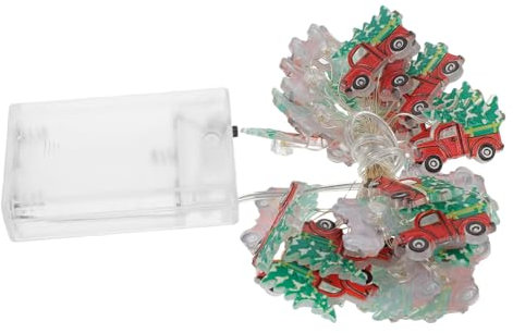 Zerodeko 3 Stk Lkw-lichterketten Funkelnde Weihnachtslichter Weihnachtsbaum Hängende Verzierung Leuchtende Dekorationen Weihnachtsvorhang Licht Baumschmuck Led Abs Weihnachtsschneemann Rot