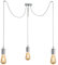 ANMOBANG Vintage Pendant Light Fitting Modern Retro Industrial Style E27 Lamp Holder Spider Pendant Light for Kitchen Island Loft Restaurant Chrome (3 Lights)