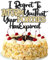Ephlyn 1Pcs Happy 50th Birthday Cake Topper Black Gold Glitter I Regret to Inform You That Your Forties Has Expired Cake Pick Cheers to 50 Years Cake Decorations for Funny 50th Birthday Party Supplies