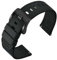 ANNEFIT Nylon Militär Uhrenarmband 19mm, Schwarze Schnalle aus Edelstahl, Schnellverschluss Aatmungsaktive Armband für Herren Damen (Schwarz)