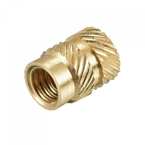 TOP-VIGOR 60Pcs M4 Threaded Knurled Insert Nuts, M4 x 8mm x 6mm OD 3D Printing Brass Nuts, Female Threaded Inserts Brass Heat Set Insert Embedment Nut for 3D Printing