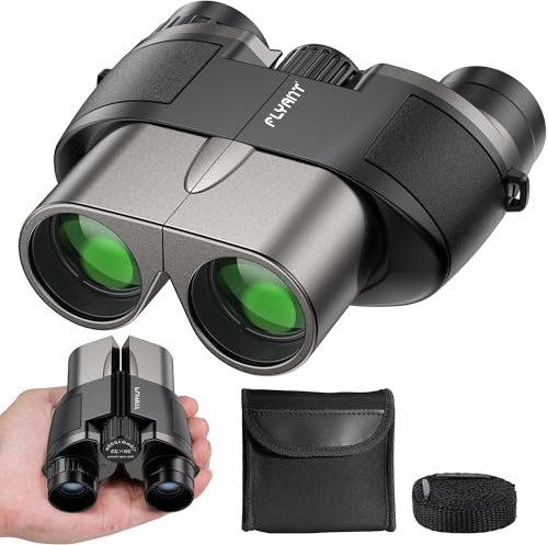 12x25 Kompakt Fernglas Kinder Erwachsene - Ferngläser Klein mit Nachtsicht Schwachem Licht Klare Faltbares - Ideal für Outdoor Sportspiele Vogelbeobachtung Reisen Jagd Konzerte