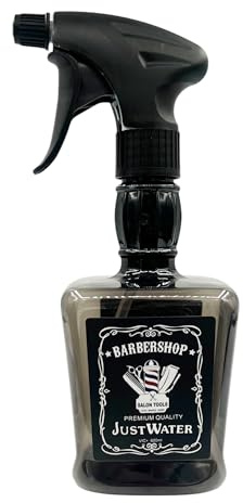 Eson Hair Water Spray Bottle 600ml, Whisky Style Spray Bottle for Hair, Cooling Barber Salon Hairdresser, Mist Sprayer,Retro Stylish, Empty Refillable Sprayer for Shaving and Cleaning 600ml (Grey)